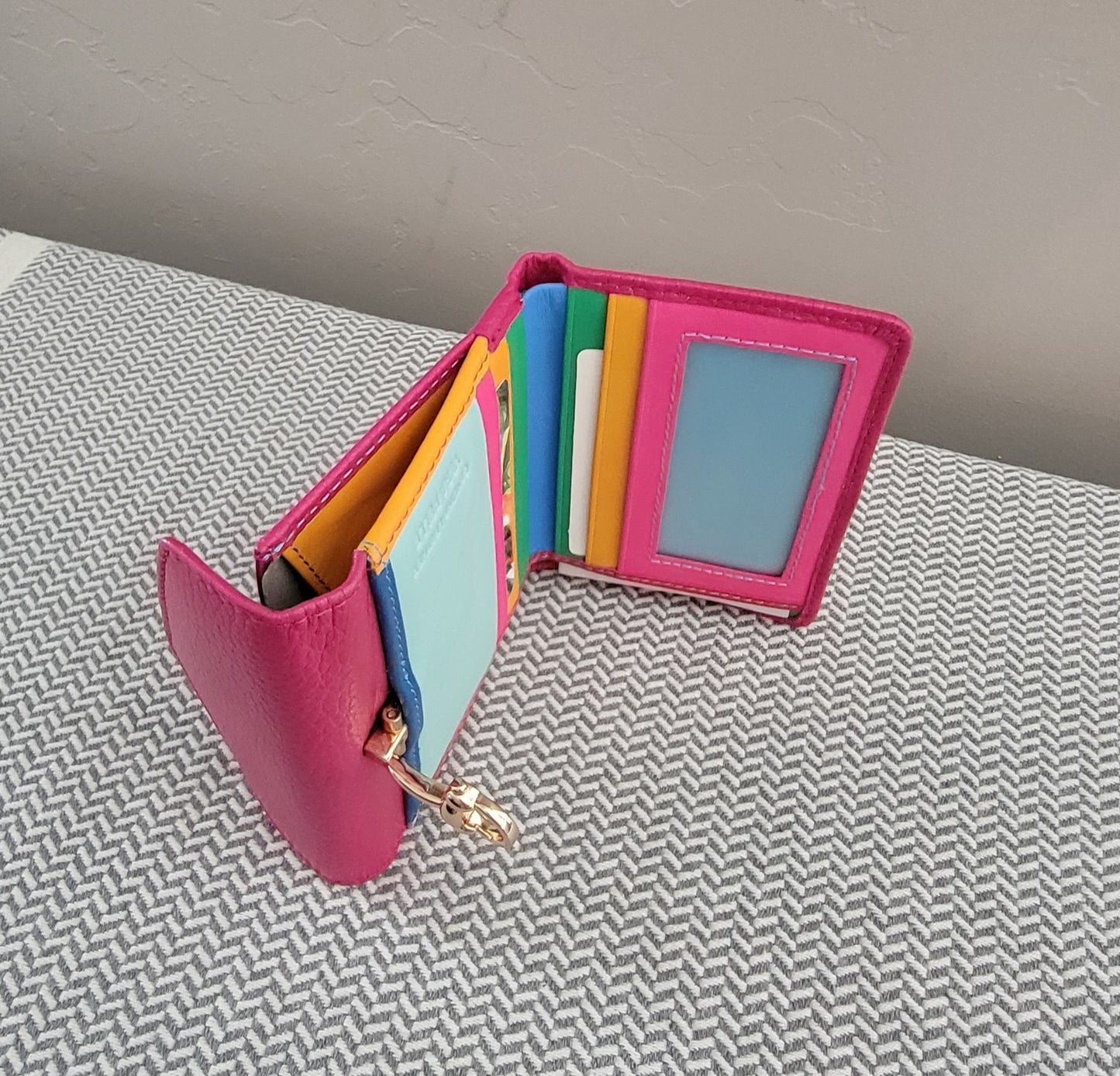 Colorful Vera Pelle small wallet