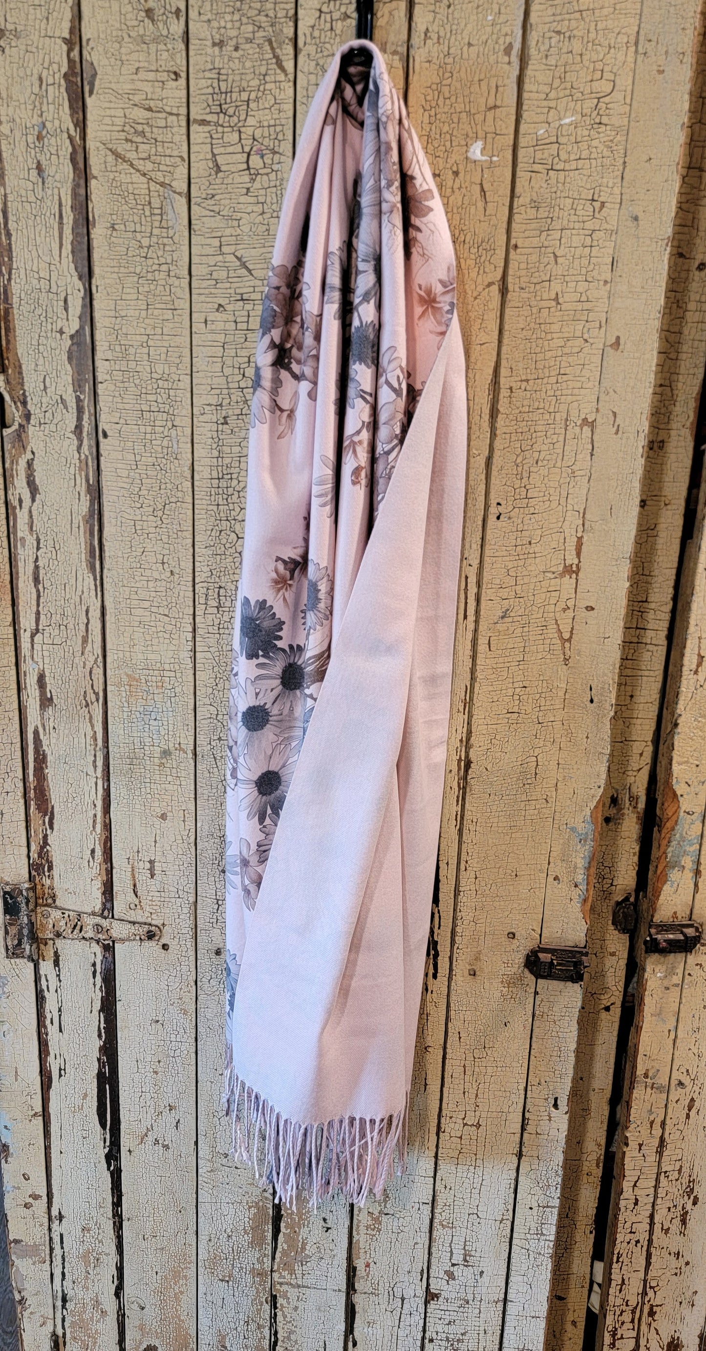 Pink Floral Scarf