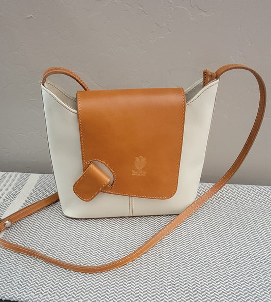 Cream and tan Crossbody bag