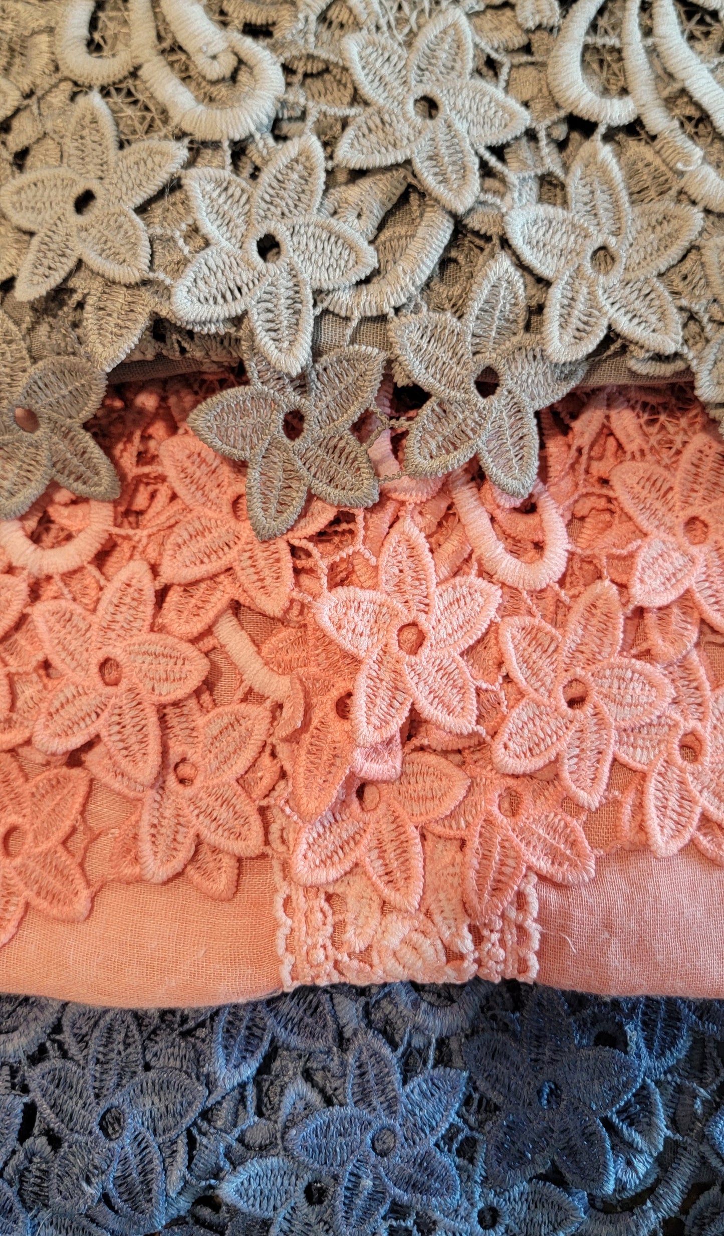 Lace trim scarf