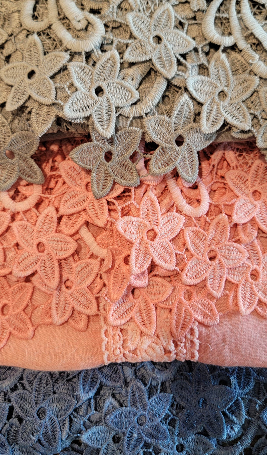 Lace trim scarf