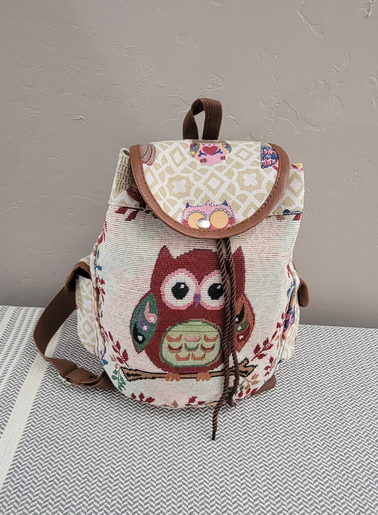 Owl backpack purse
